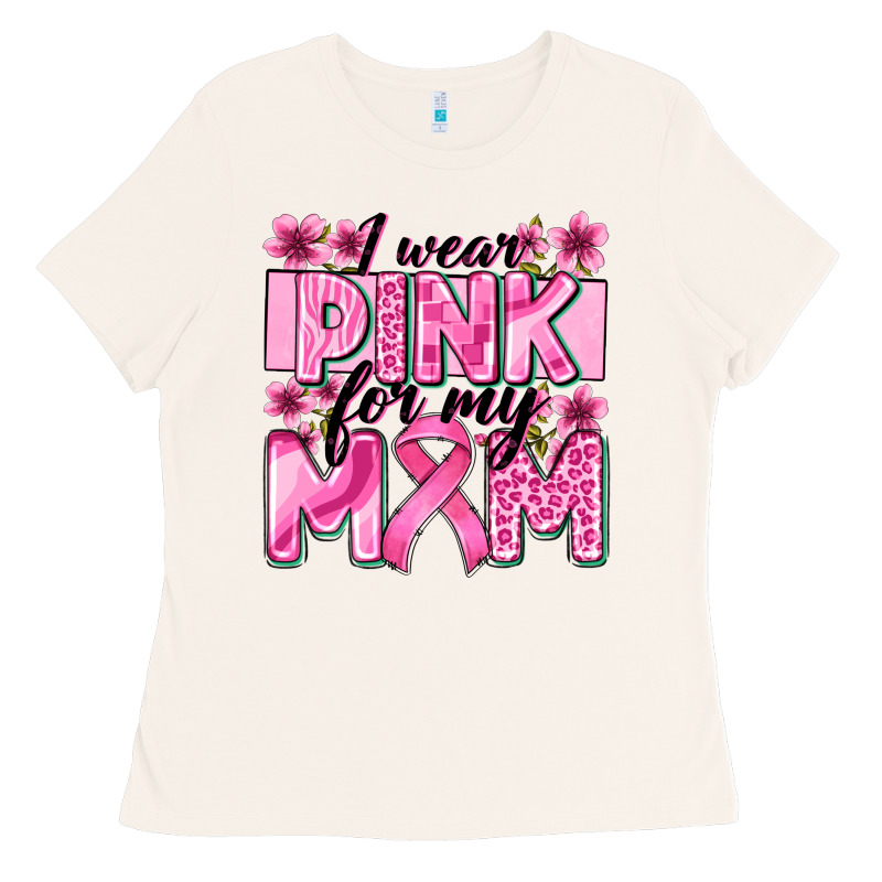 I Wear Pink For My Mom Ladies Tee by Zillion Design Studio | Teevron