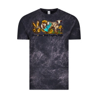 Cloud Black peace love longhorn heifer Vintage Tee - LillyAllenDesigns