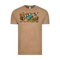 Vintage Coffee peace love longhorn heifer Vintage Tee - LillyAllenDesigns