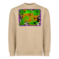 Mushroom leopard cowhide halloween background Heavyweight Sweatshirt - Jasminsmagicworld