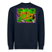 Navy leopard cowhide halloween background Heavyweight Sweatshirt - Jasminsmagicworld