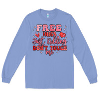 Colony Blue free hugs just kidding don't touch me Long Sleeve Tee - MaliasSmallBusiness
