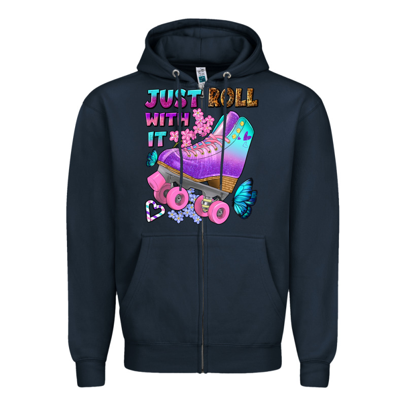 Just Roll With It Zipper Hoodie by BundleAndBundleShop | Teevron