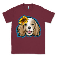 Burgundy cocker spaniel sunflower Classic Tee - Jasminsmagicworld