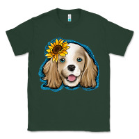 Sports Green cocker spaniel sunflower Classic Tee - Jasminsmagicworld