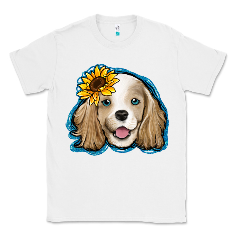 Cocker Spaniel Sunflower Classic Tee by Jasminsmagicworld | Teevron