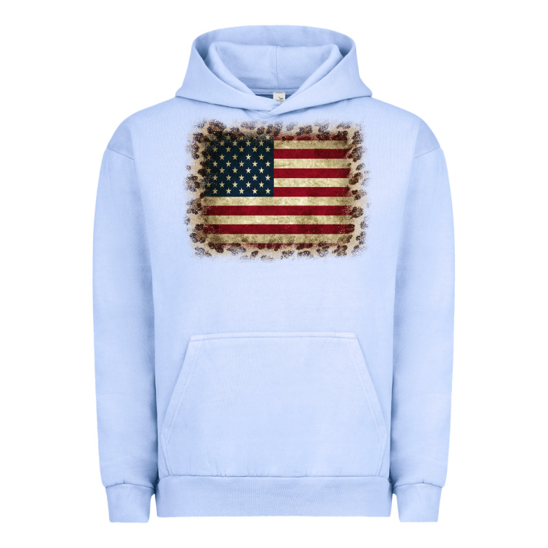 America Flag And Leopard Urban Hoodie by CowCowDesign | Teevron
