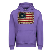 Tulip America Flag and Leopard Urban Hoodie - CowCowDesign