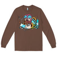 Chestnut western sunflower gemstone nurse Long Sleeve Tee - JahusDesignShop