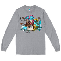 Heather Grey western sunflower gemstone nurse Long Sleeve Tee - JahusDesignShop