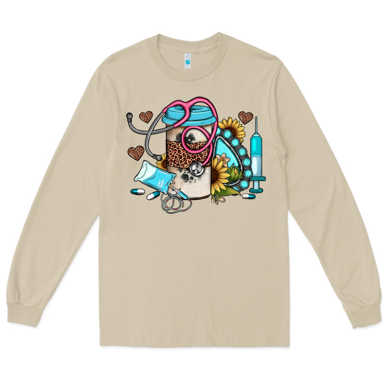Western Sunflower Gemstone Nurse Long Sleeve Tee by JahusDesignShop | Teevron