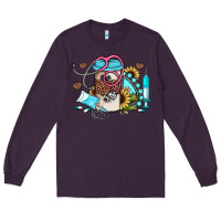 Plum western sunflower gemstone nurse Long Sleeve Tee - JahusDesignShop