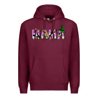 Burgundy Halloween spooky Mama Premium Hoodie - NancyCooperArtShop