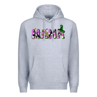 Heather Grey Halloween spooky Mama Premium Hoodie - NancyCooperArtShop
