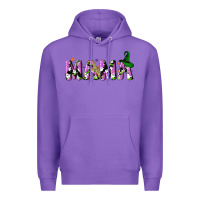 Purple Halloween spooky Mama Premium Hoodie - NancyCooperArtShop