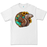 White western squirrel with sunflowers Premium Tee - CowhideDigitalArt