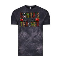 Cloud Black santa's favorite teacher Vintage Tee - Jasminsmagicworld