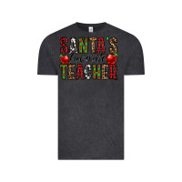 Vintage Black santa's favorite teacher Vintage Tee - Jasminsmagicworld