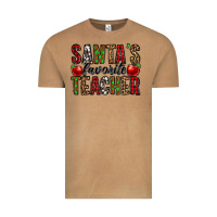Santa's Favorite Teacher Vintage Tee | Teevron