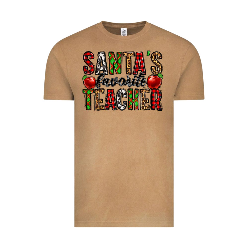 Santa's Favorite Teacher Vintage Tee by Jasminsmagicworld | Teevron