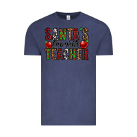 Vintage Denim santa's favorite teacher Vintage Tee - Jasminsmagicworld