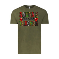 Vintage Olive santa's favorite teacher Vintage Tee - Jasminsmagicworld