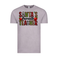 Vintage Zinc santa's favorite teacher Vintage Tee - Jasminsmagicworld