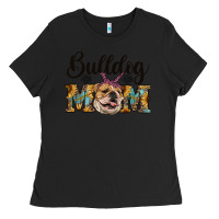 Black western bulldog mom Ladies Tee - RanaPortraitStore