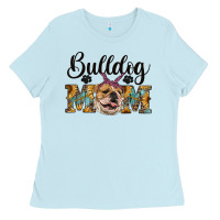Baby Blue western bulldog mom Ladies Tee - RanaPortraitStore