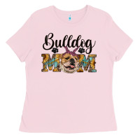 Bubblegum Pink western bulldog mom Ladies Tee - RanaPortraitStore