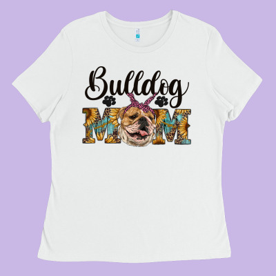 Western Bulldog Mom Ladies Tee Designed By Ranaportraitstore