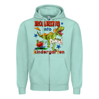 Seafoam roaring into kindergarten Zipper Hoodie - BundleAndBundleShop