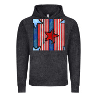 Vintage Black 4th of july stars and stripes seamless pattern Vintage Hoodie - BundleAndBundleShop