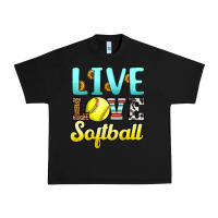 Black live love softball Urban Heavy Tee - LillyAllenDesigns