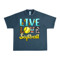 Midnight Navy live love softball Urban Heavy Tee - LillyAllenDesigns