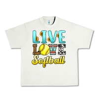 Pistachio live love softball Urban Heavy Tee - LillyAllenDesigns