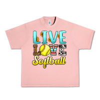 Salmon live love softball Urban Heavy Tee - LillyAllenDesigns