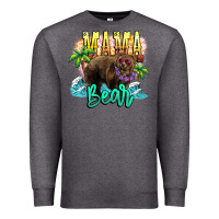Charcoal Heather Mama bear summer Premium Sweatshirt - NancyCooperArtShop