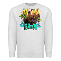 Oatmeal Heather Mama bear summer Premium Sweatshirt - NancyCooperArtShop