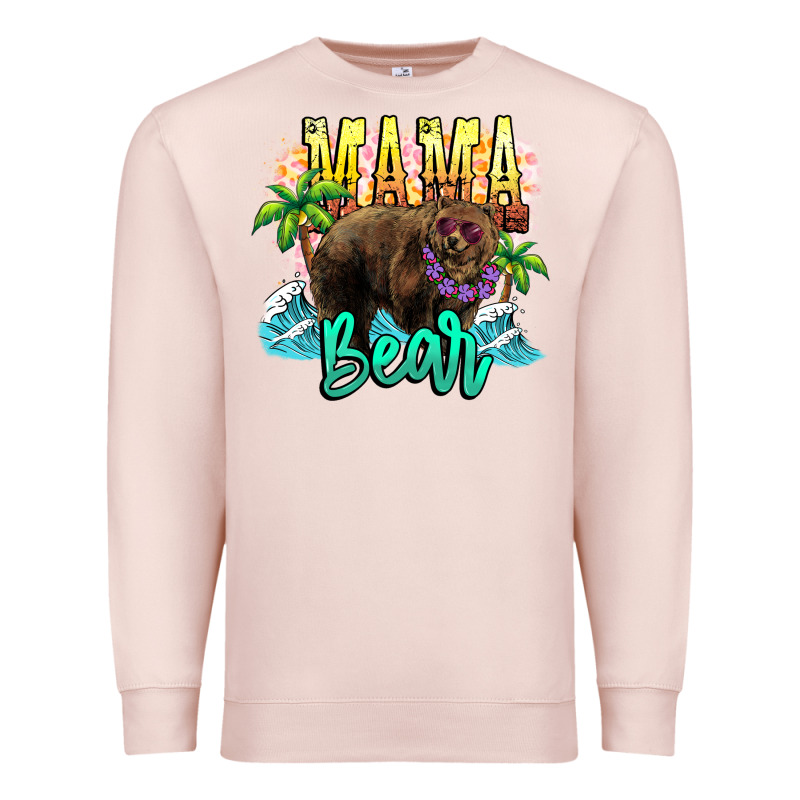 Mama Bear Summer Premium Sweatshirt by NancyCooperArtShop | Teevron