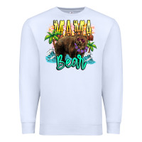 White Mama bear summer Premium Sweatshirt - NancyCooperArtShop