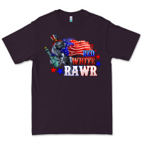 Plum Red white rawr 4th of july Premium Tee - CowGirlArtShop