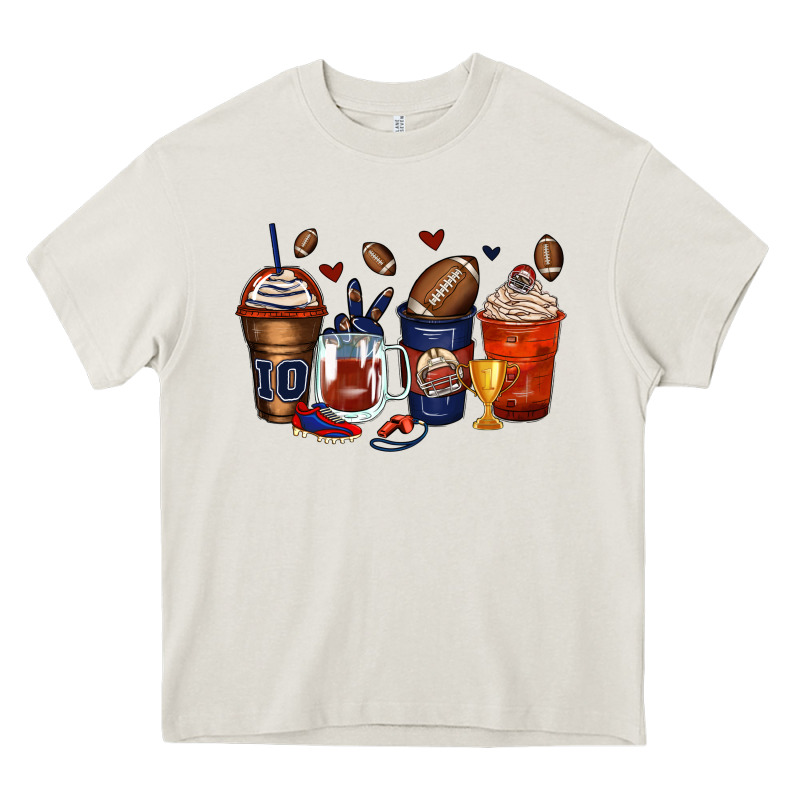 American Football Coffee Cups Heavy Core Tee by Zillion Design Studio | Teevron