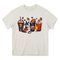 Cream american football coffee cups Heavy Core Tee - Zillion Design Studio