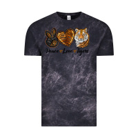 Cloud Black Peace Love Tigers Vintage Tee - LillyAllenDesigns