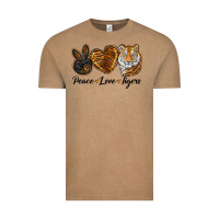 Vintage Coffee Peace Love Tigers Vintage Tee - LillyAllenDesigns