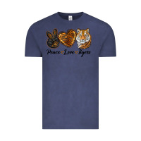 Vintage Denim Peace Love Tigers Vintage Tee - LillyAllenDesigns