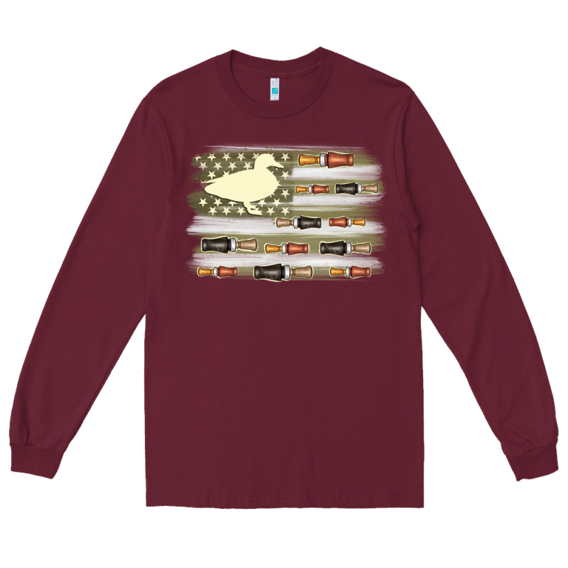 Duck Hunter Flag Long Sleeve Tee by MaliasSmallBusiness | Teevron
