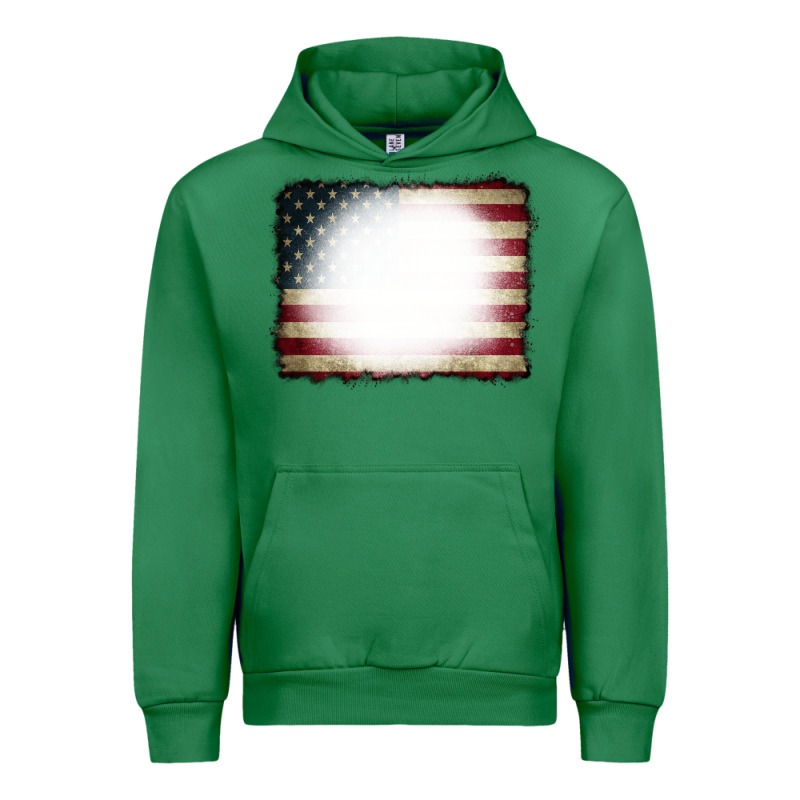 American Flag Bleach Effect Urban Hoodie by CowCowDesign | Teevron