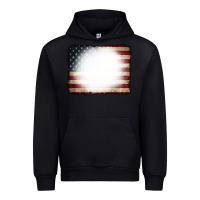 Foreset Green American Flag Bleach Effect Urban Hoodie - CowCowDesign